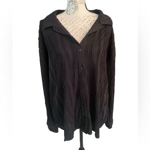 Kayleigh button down shirt/jacket in textured fabric, new without tags, size XL